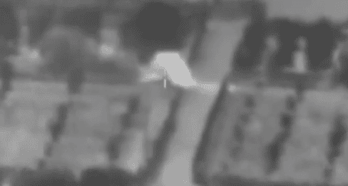 Hamas projectile launcher before air strike. background