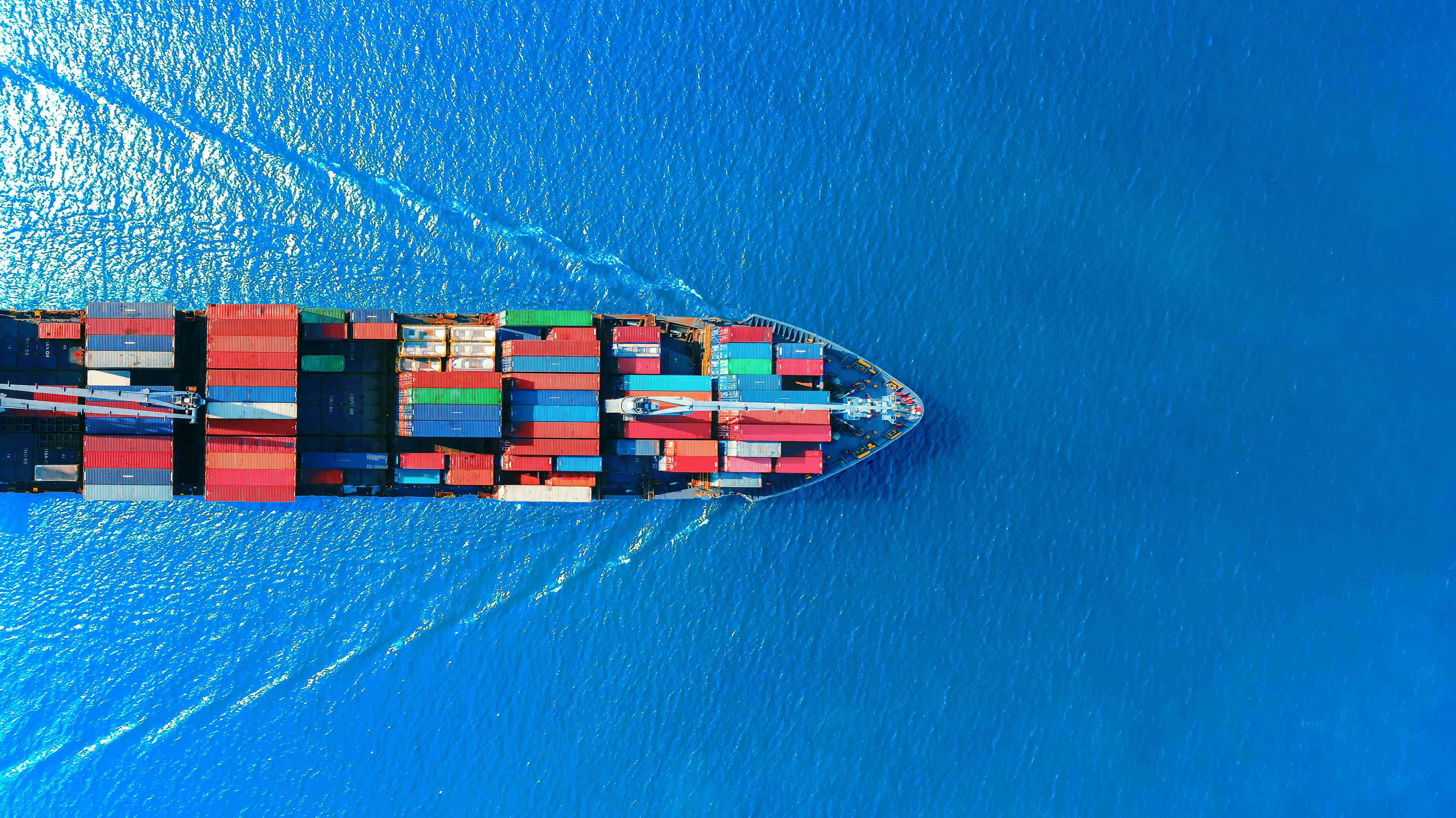 Container ship. Illustration.