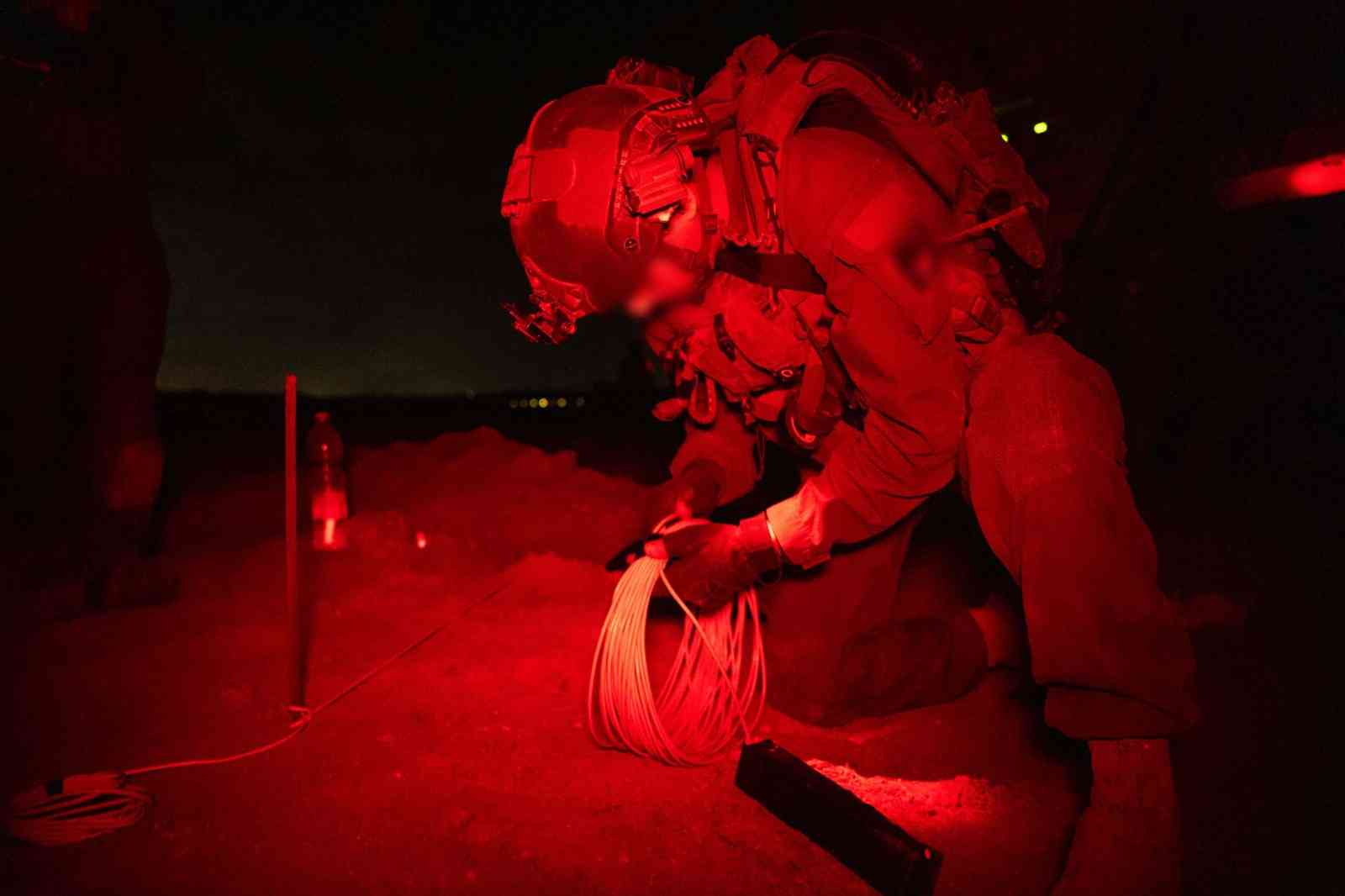 Wiring the tunnels for detonation. background