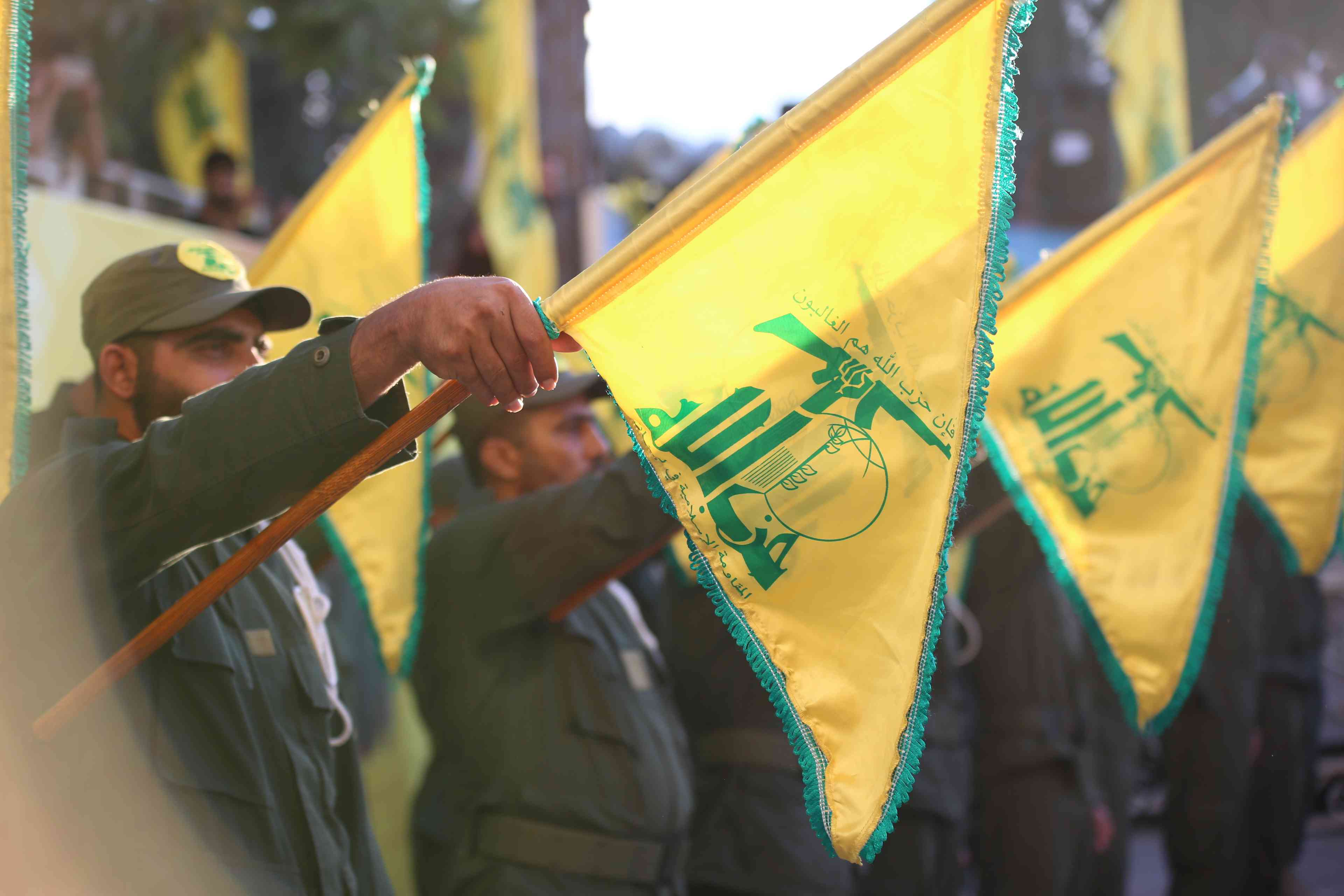 Hezbollah soldiers. background