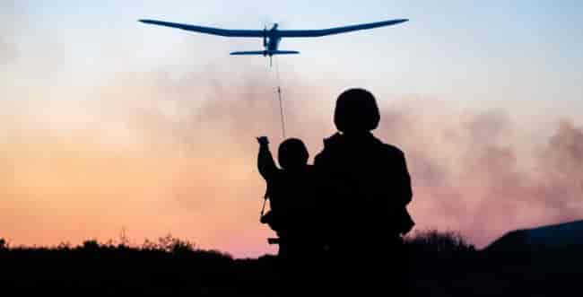 IDF Sky Rider drone. background