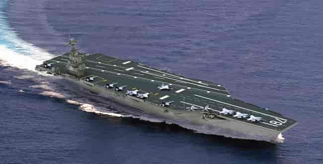 US carrier ship background