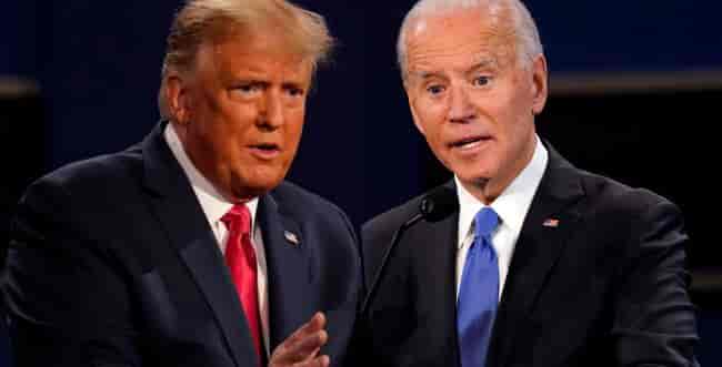 Trump and Biden background