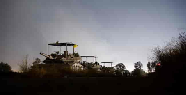 IDF forces in Rafah. background