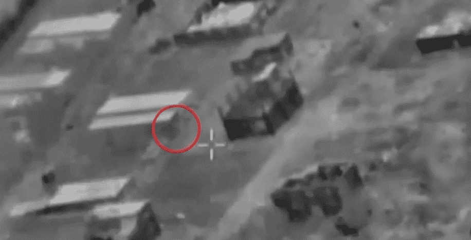Identifying the launch site before the air strike. background