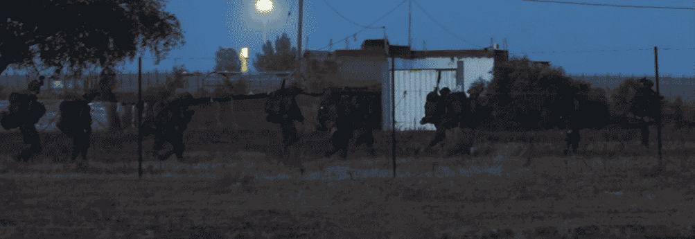 IDF soldiers operating in eastern Rafah. background