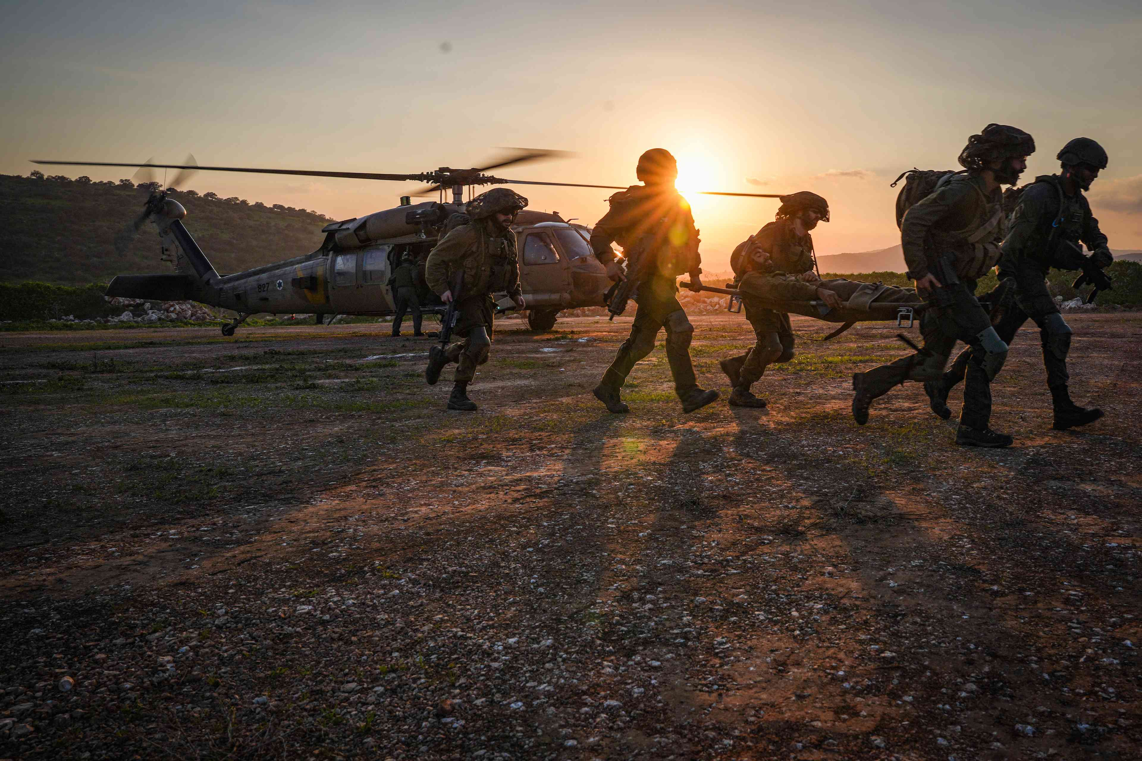 IDF wounded evacuation exercise.