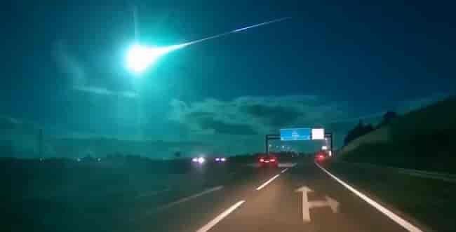Meteorite above Portugal background