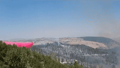 Putting out fire in Birya area. background