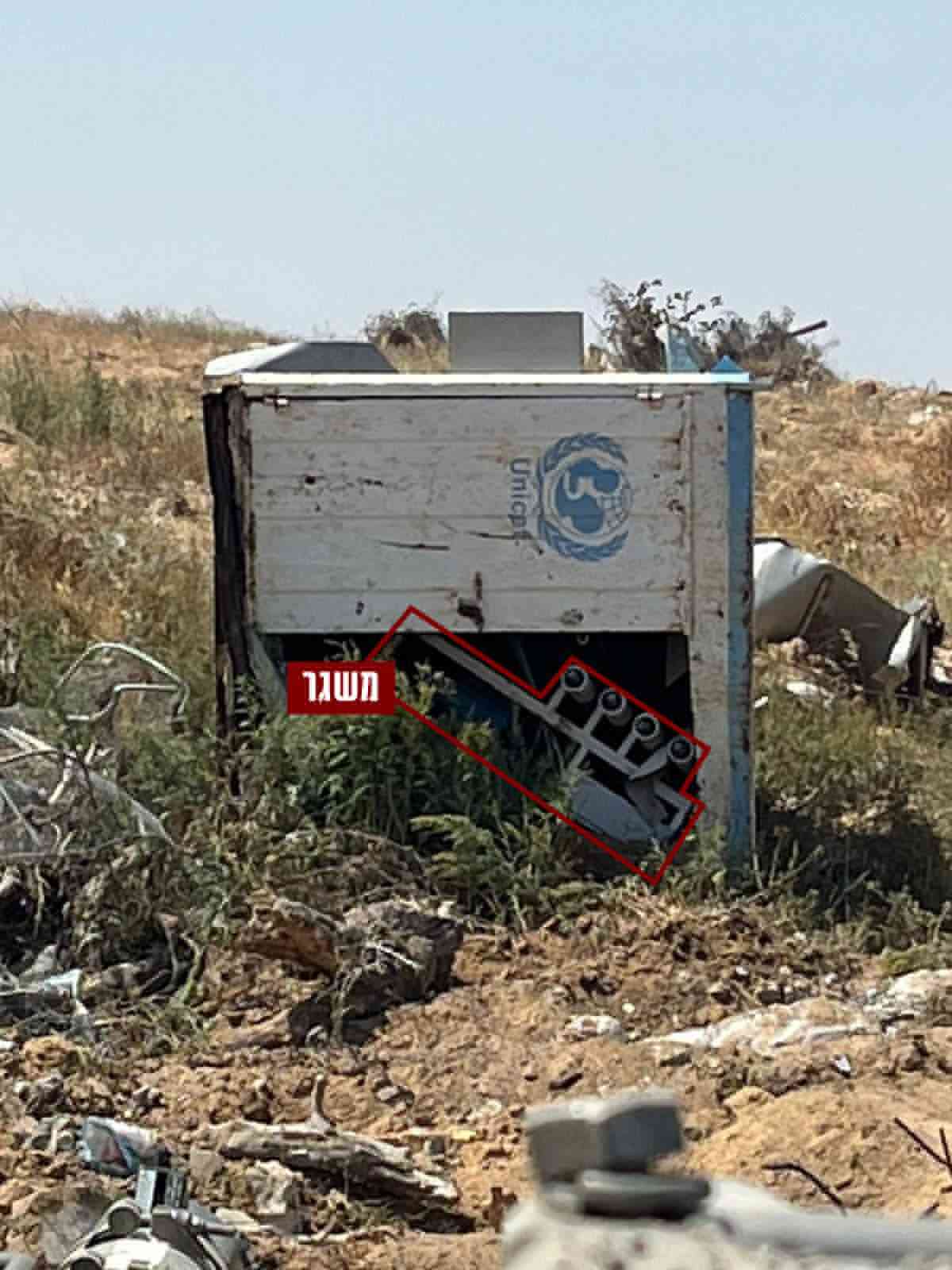 Launcher inside UN container. background