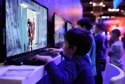 Israeli gamers at Israel's Gaming Festival - Gamerz in Tel Aviv, April 02, 2018. background