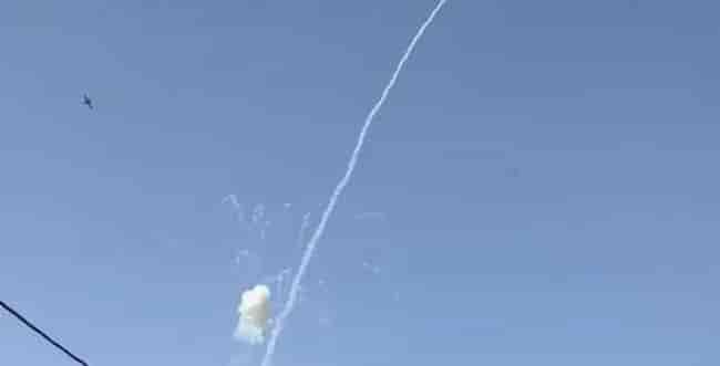 Interception of Hezbollah Rocket. background