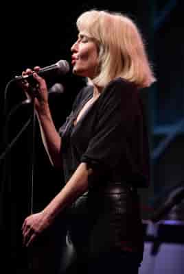 Israeli Actress Maya Dagan performs, Habima National Theater in Tel Aviv on December 17, 2021. background