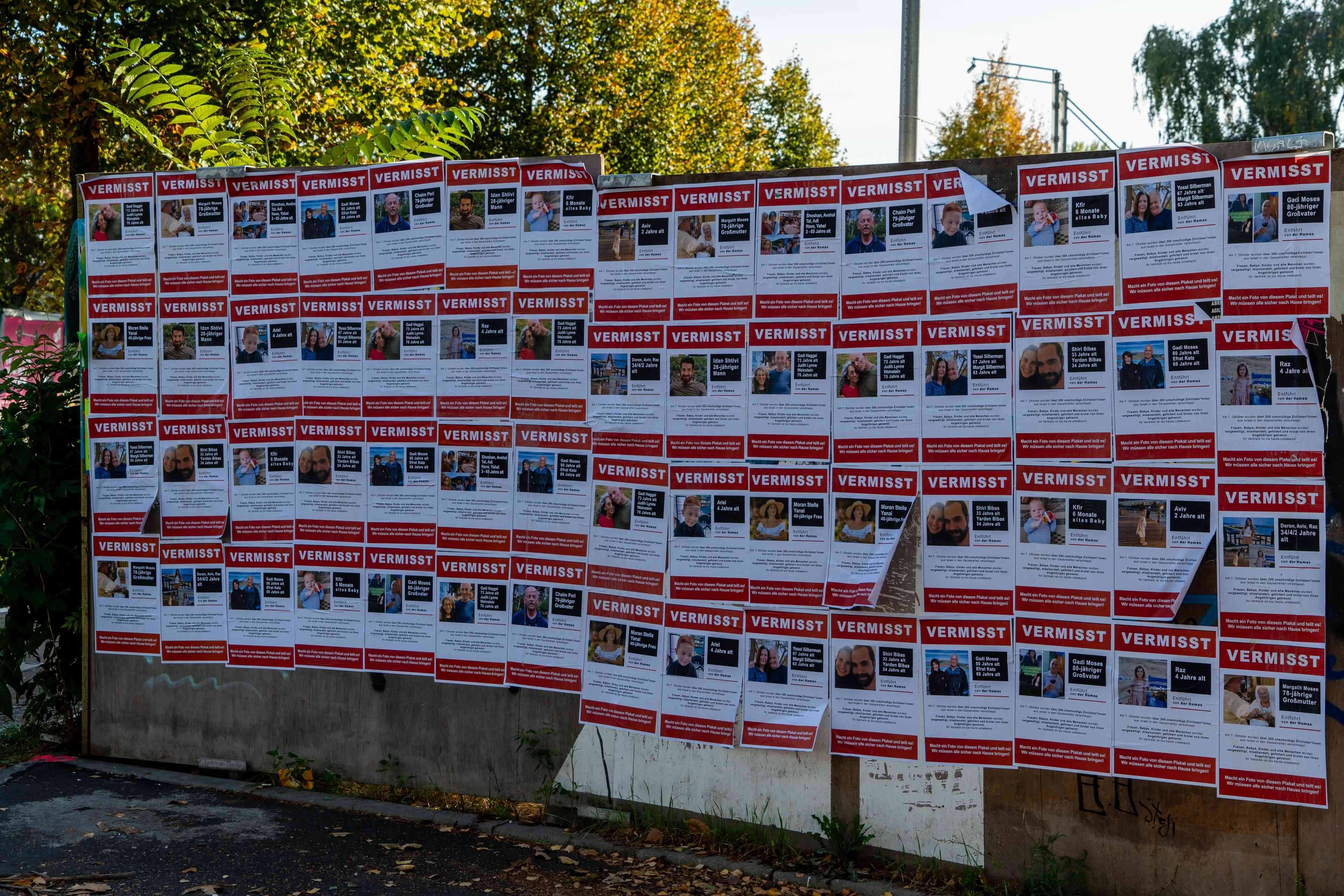 Israeli Hostage posters background