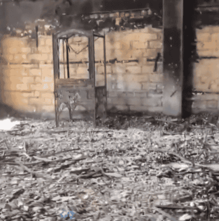 Aftermath of terrorist attack. background