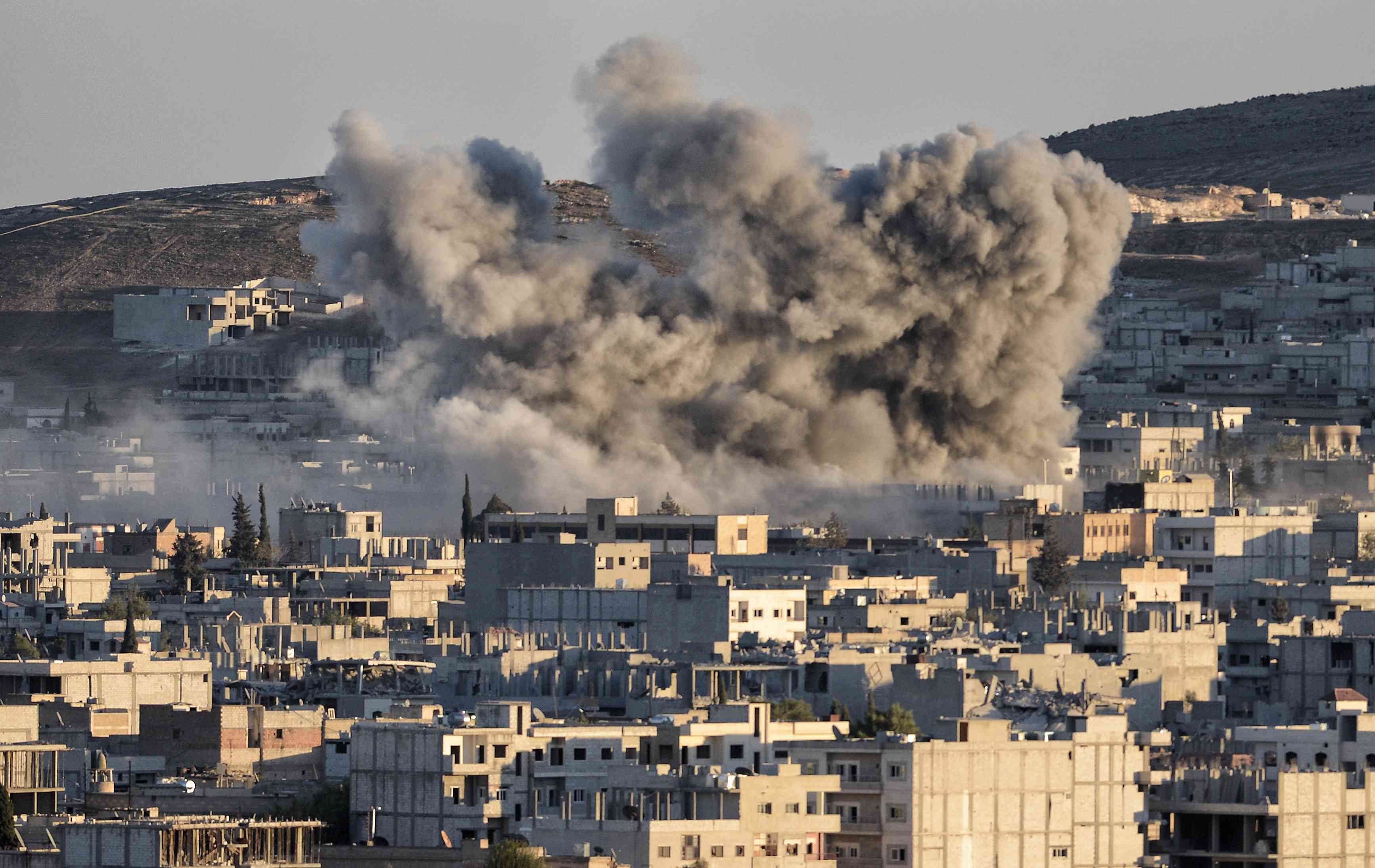 Bombing by coalition forces background