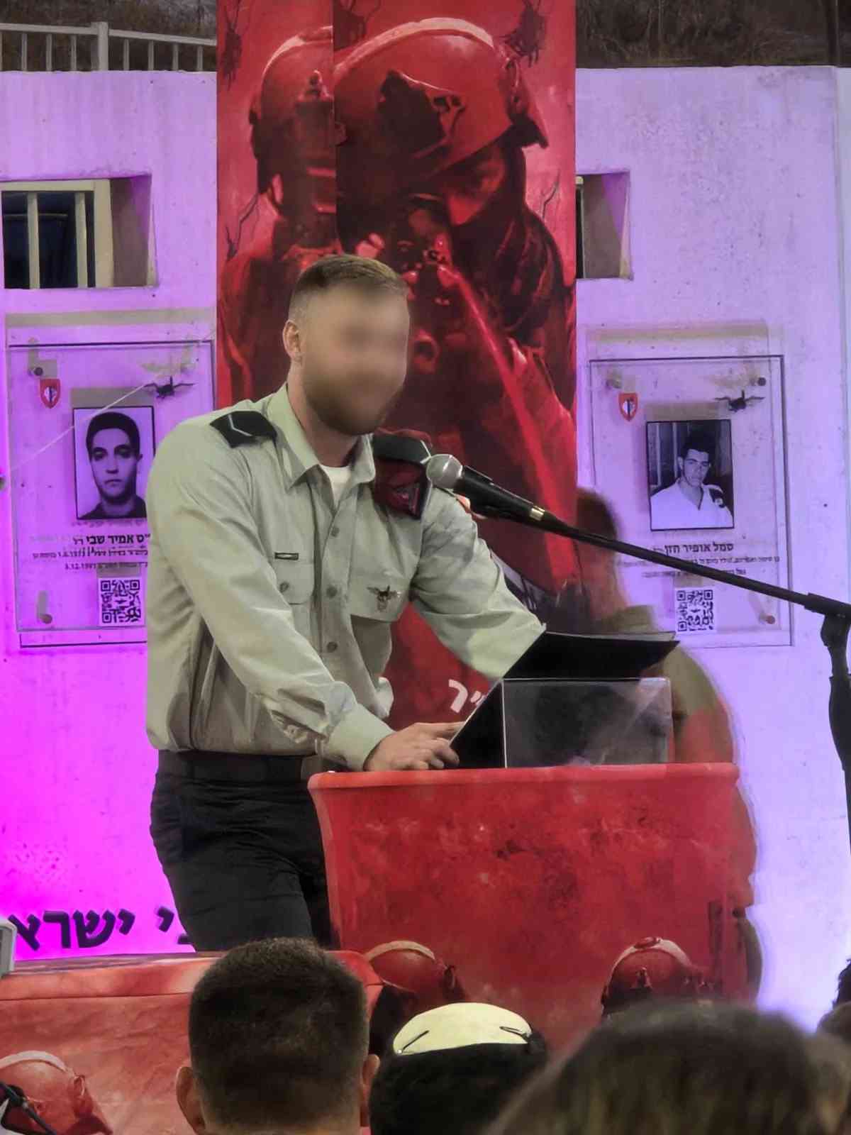 IDF soldier from elite unit, face blurred to prevent identification background