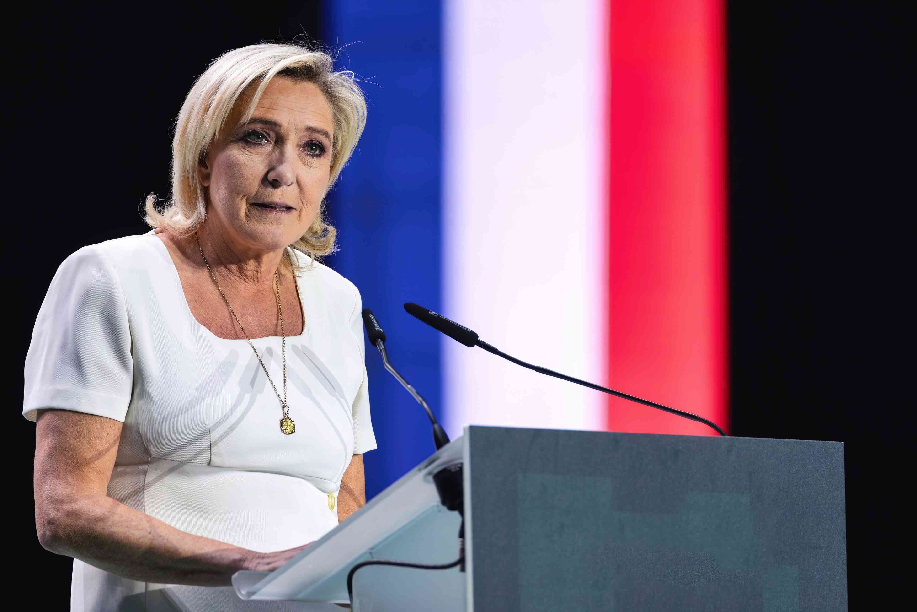 Marine Le Pen. background