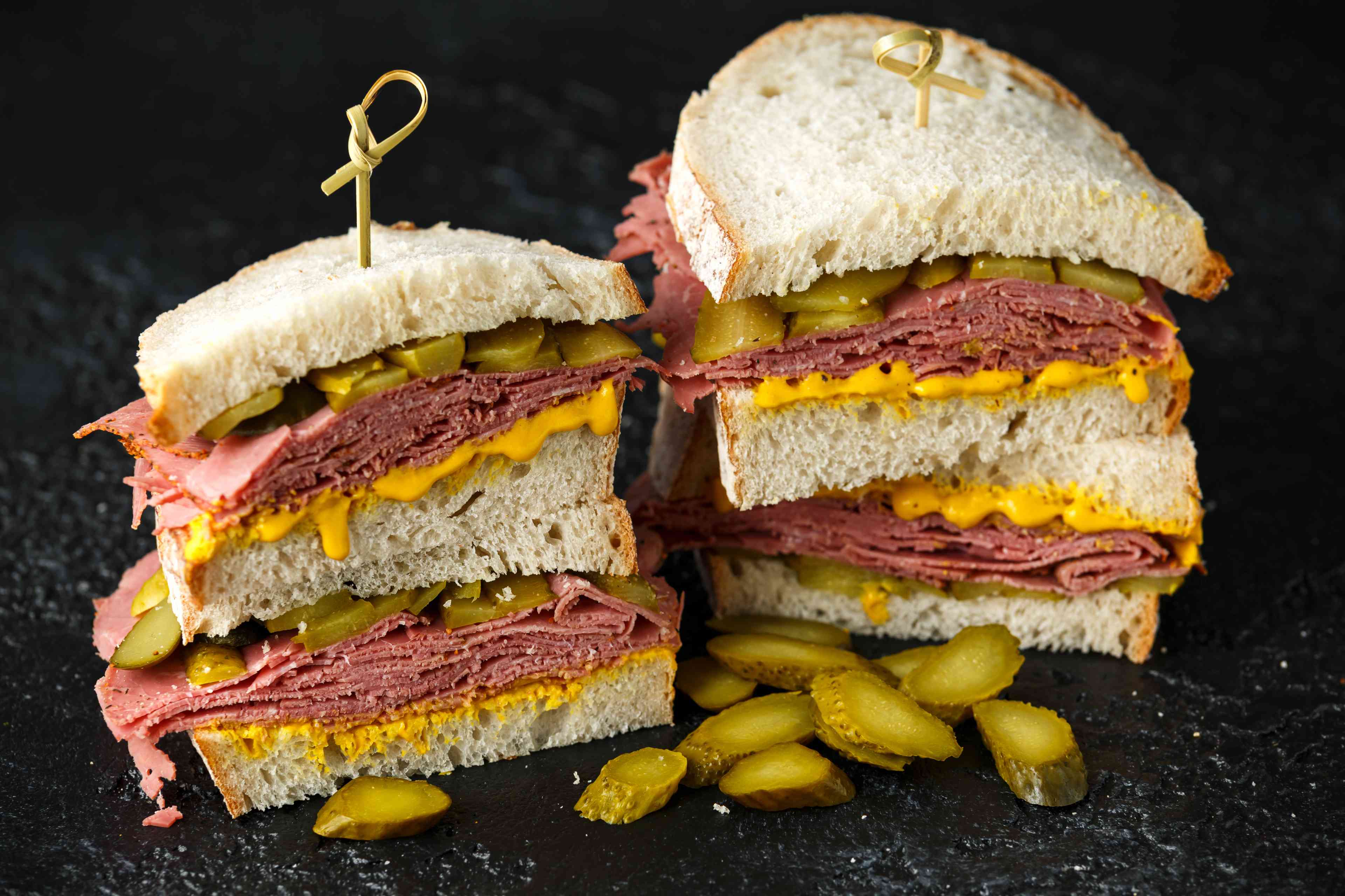 Pastrami sandwich background
