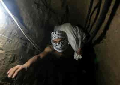 Hamas terror tunnel background