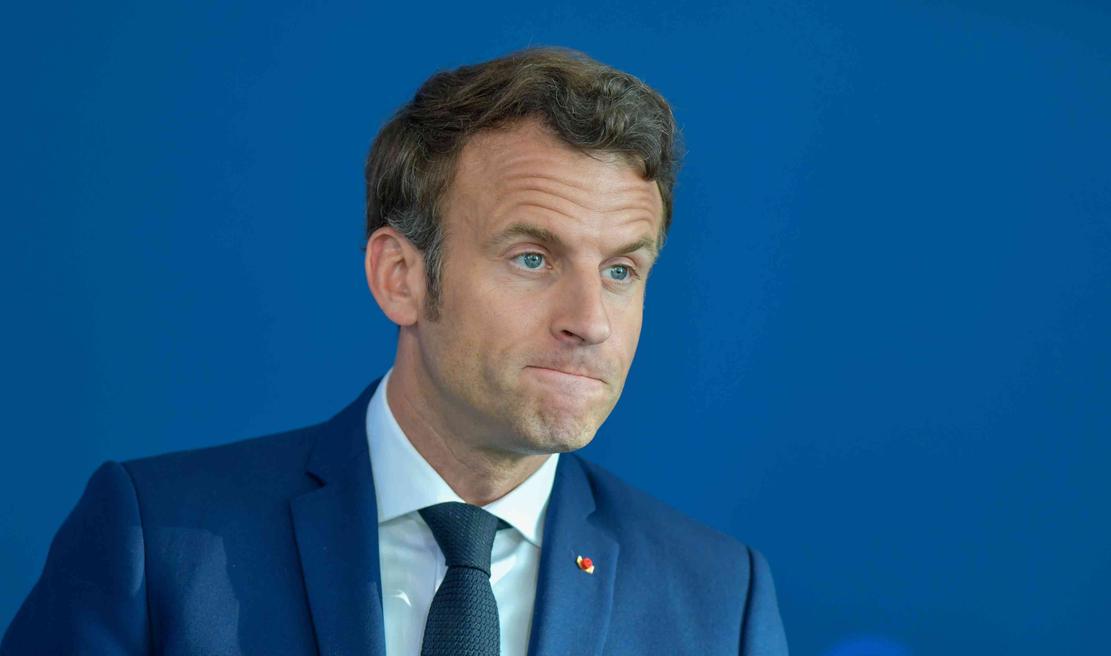 Emanuel Macron. background