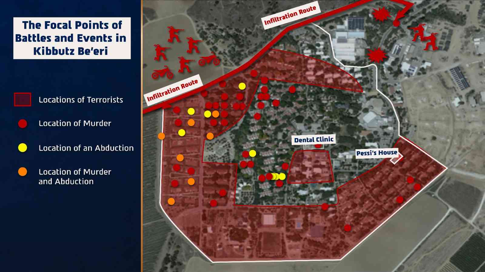 IDF: The focal points of battles and events in Kibbutz Be'eri background
