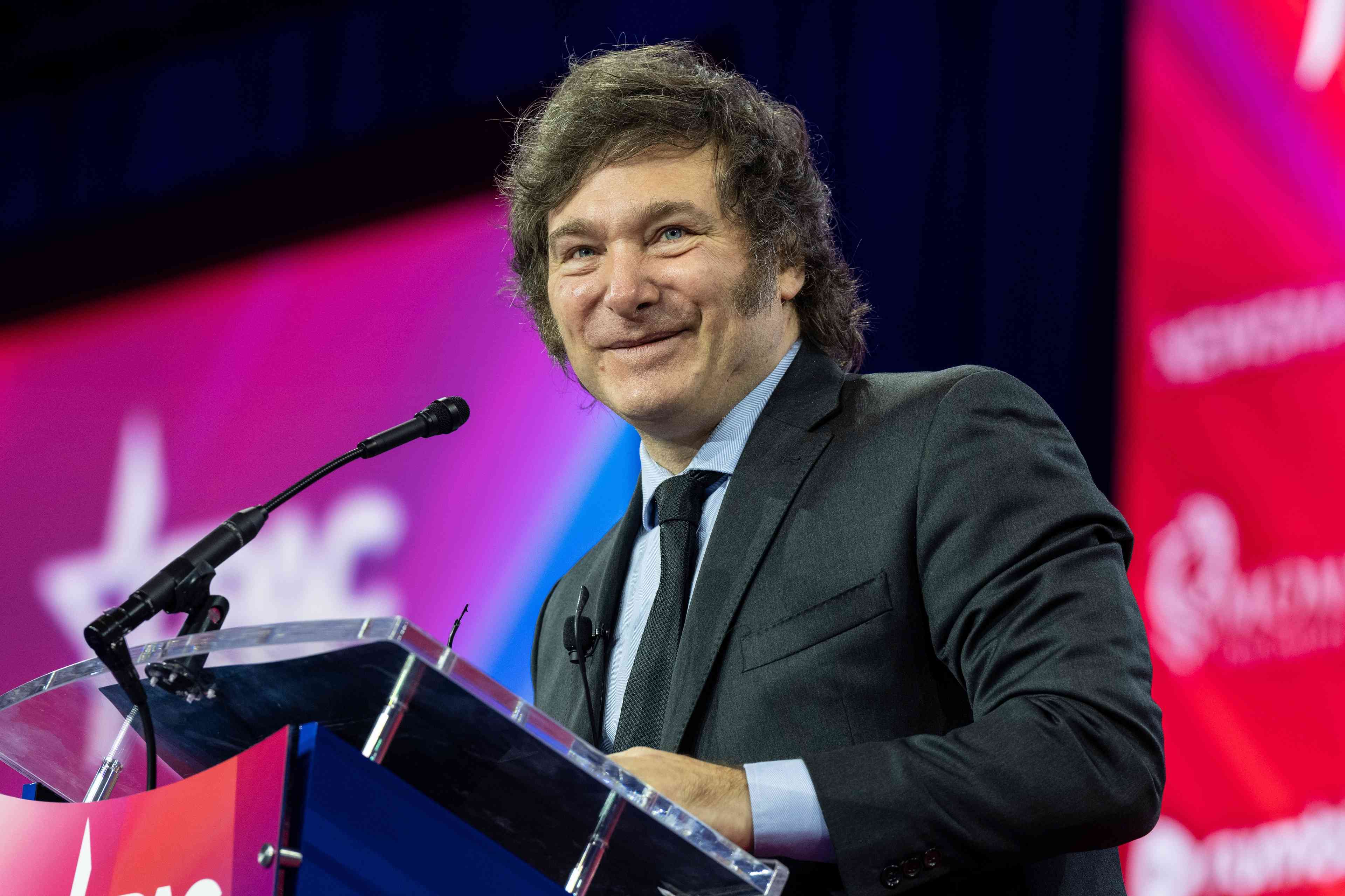 Argentina's President Javier Milei background