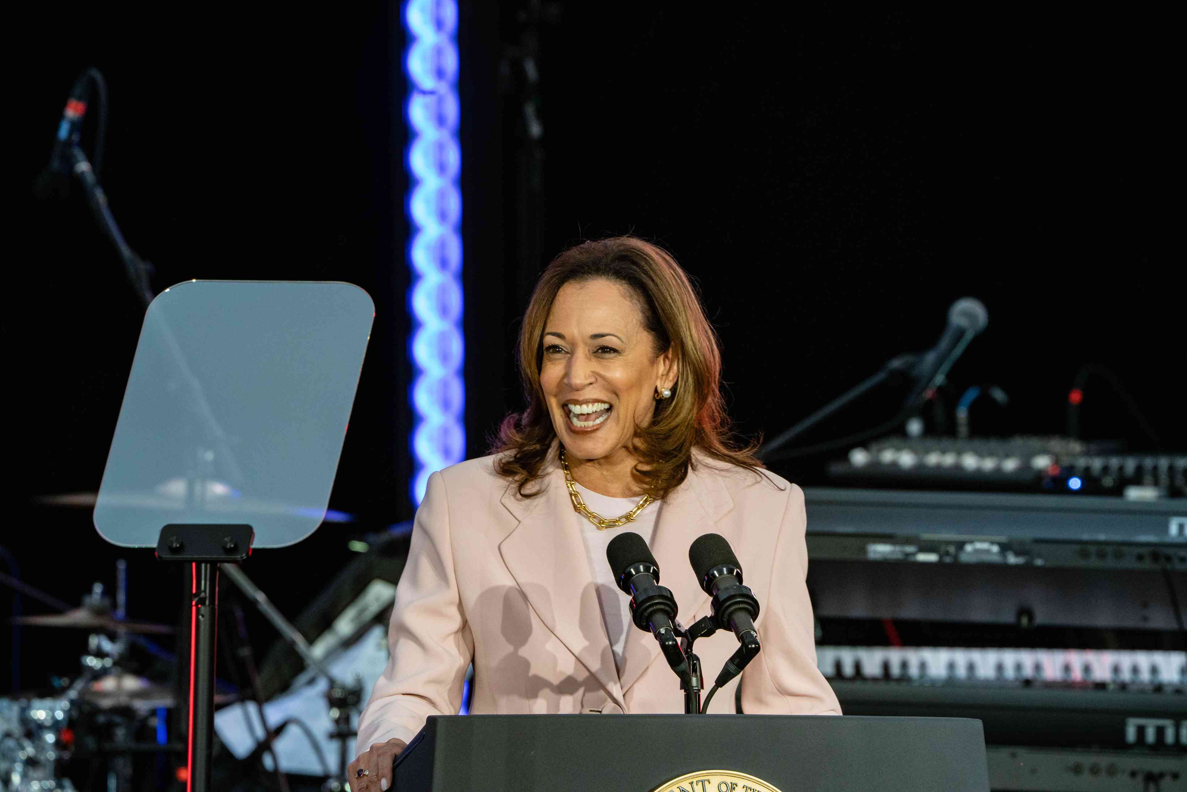 Vice President Kamala Harris. background