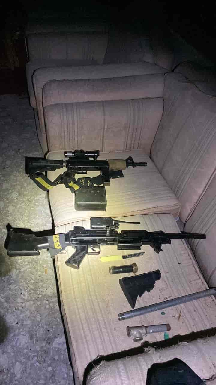 Weapons which were going to be used in the kidnapping background