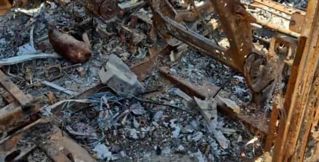 Remains found inside the army vehicle background