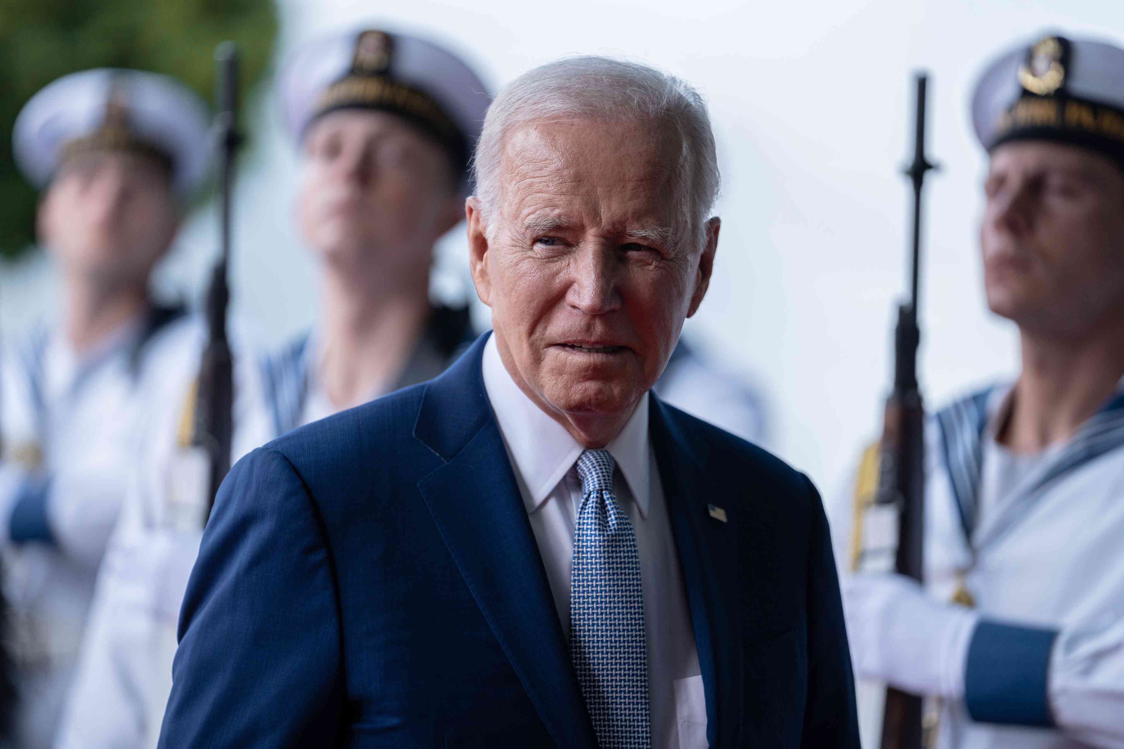 US President Joe Biden background