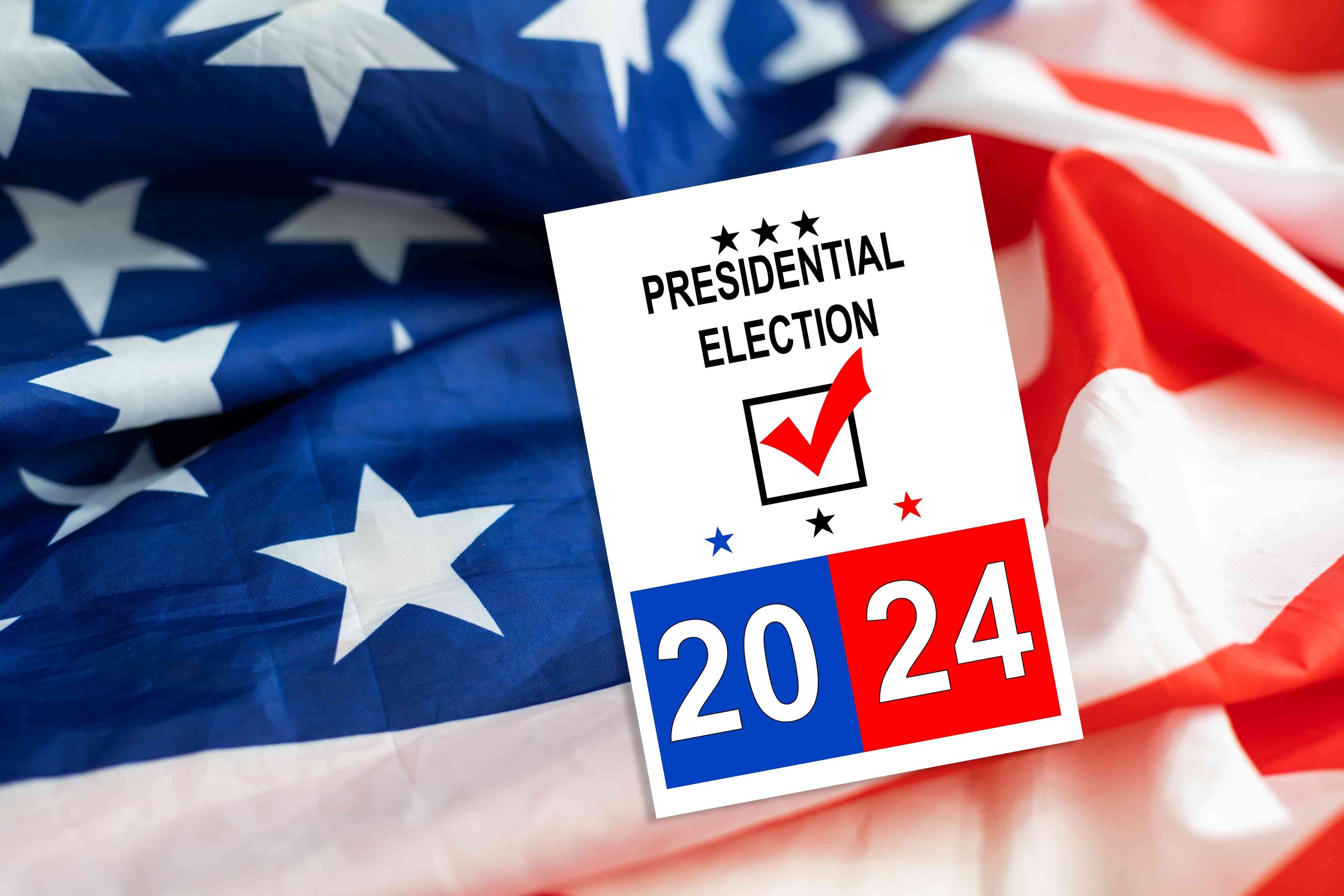 US elections, 2024. Illustration. background
