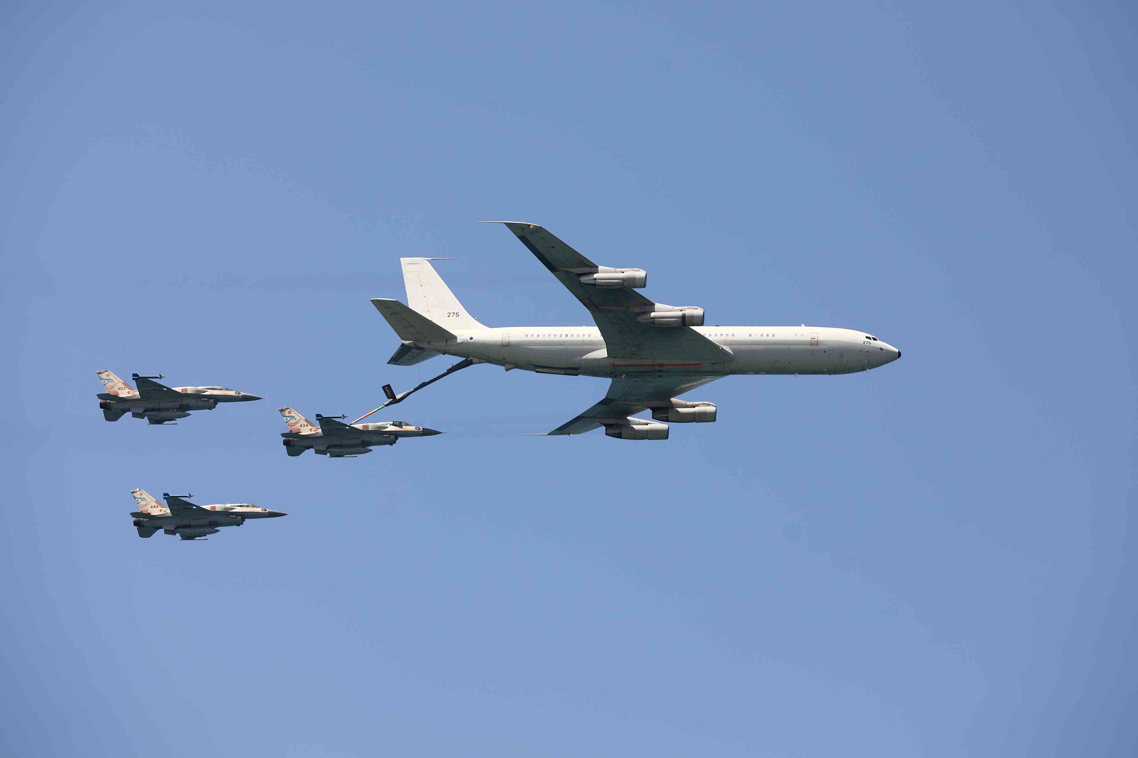 Israeli Air Force jets background