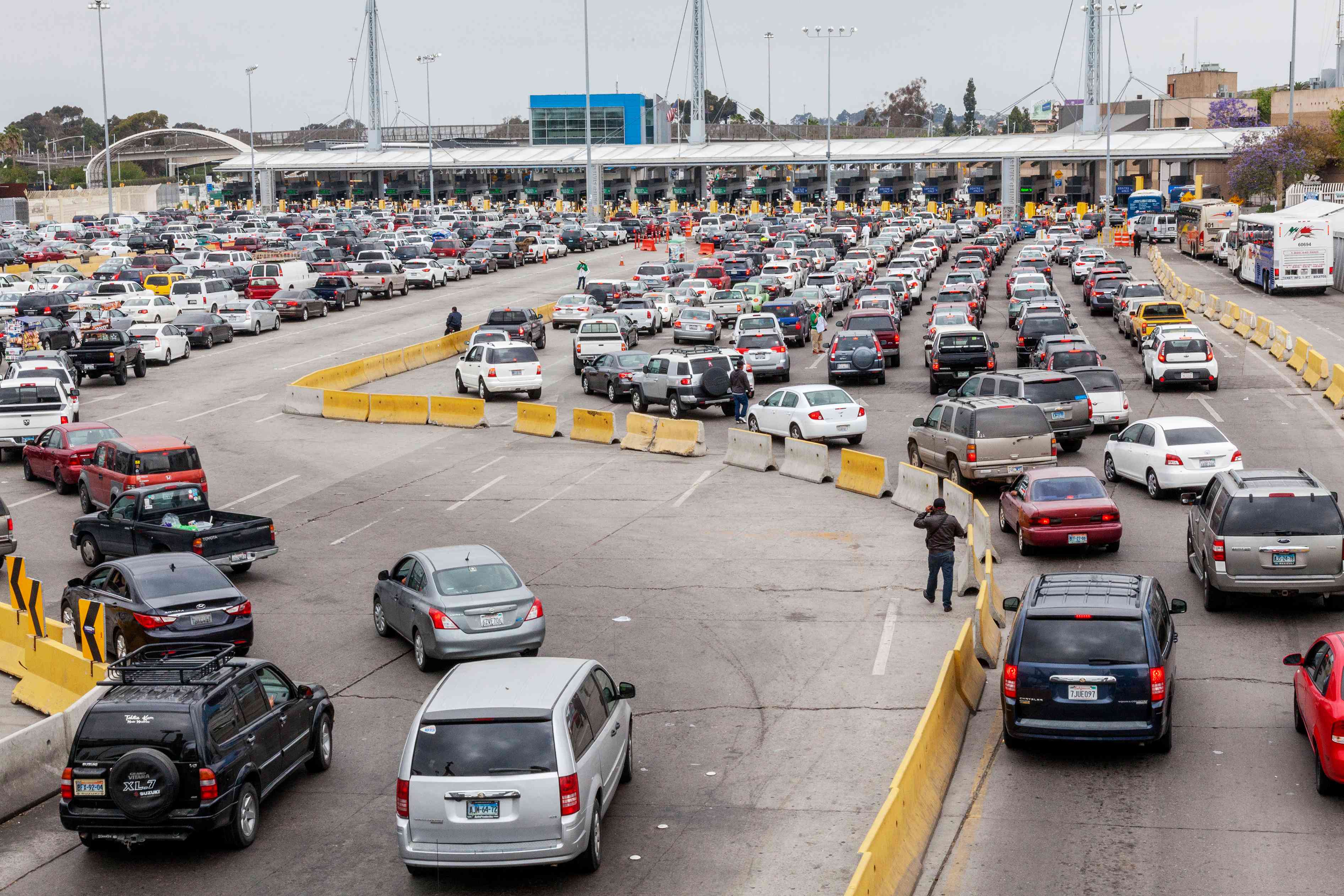 U.S.- Mexico border at San Diego background