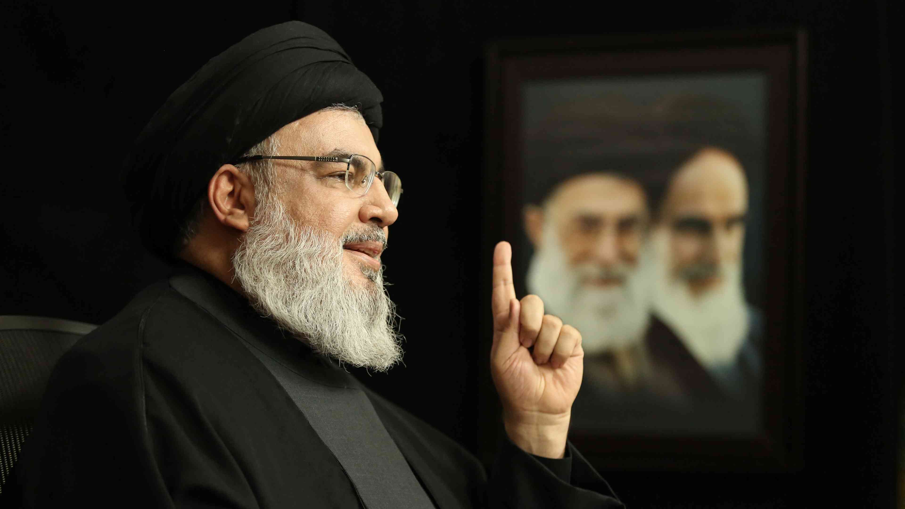 Hassan Nasrallah. background