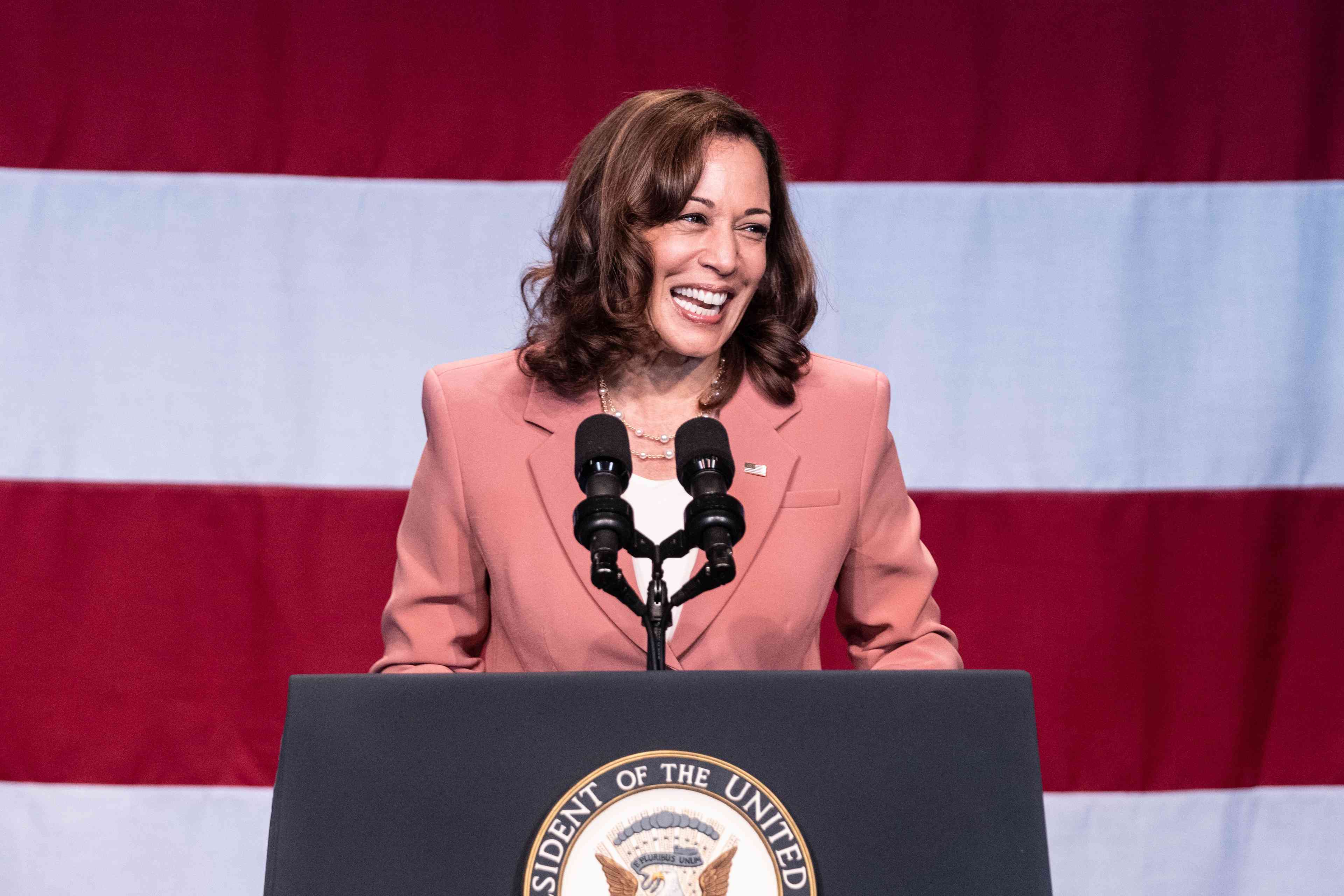 Kamala Harris. background