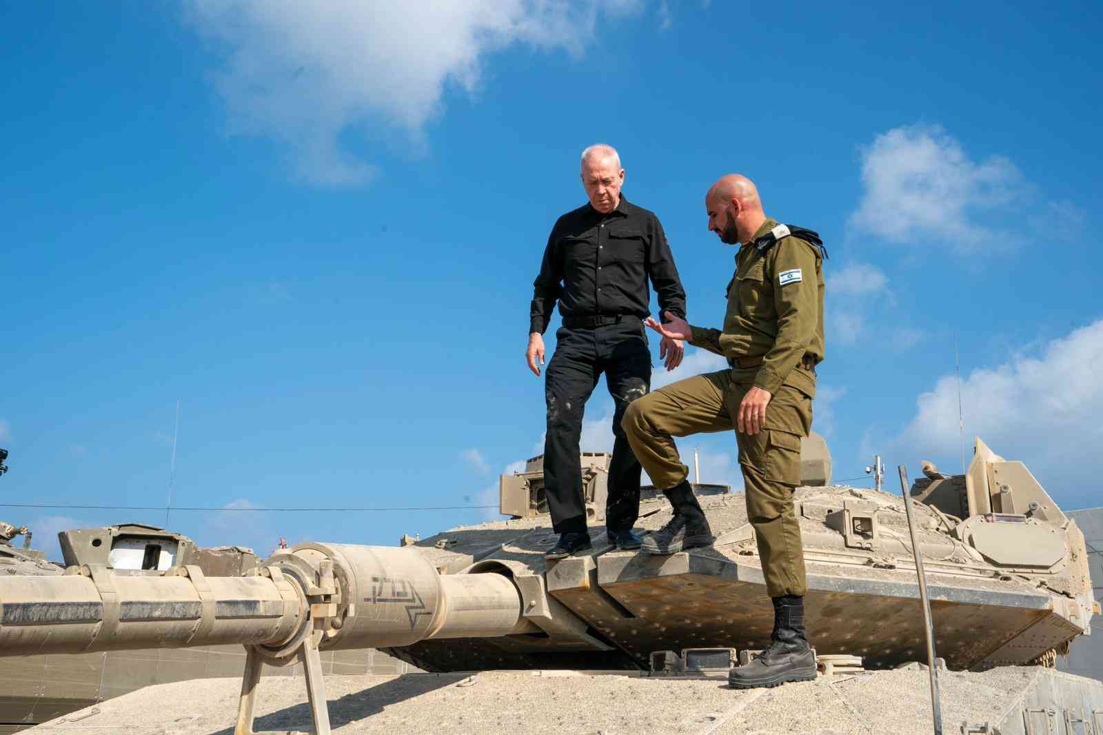 Defense Minister Gallant. background