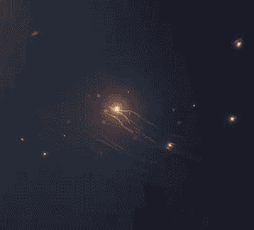 Nighttime interceptions in the north background