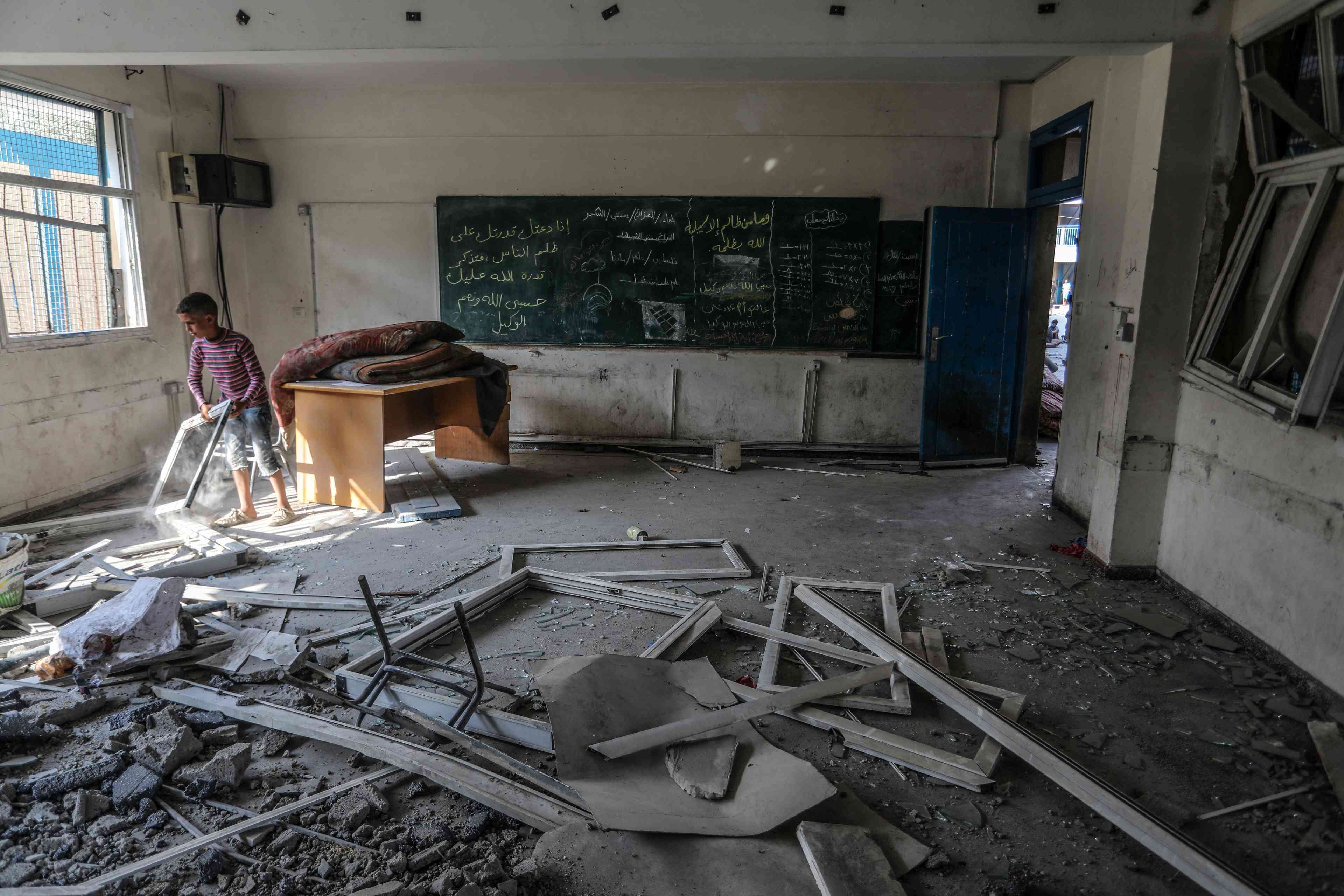 IDF strike on school. Archive. background