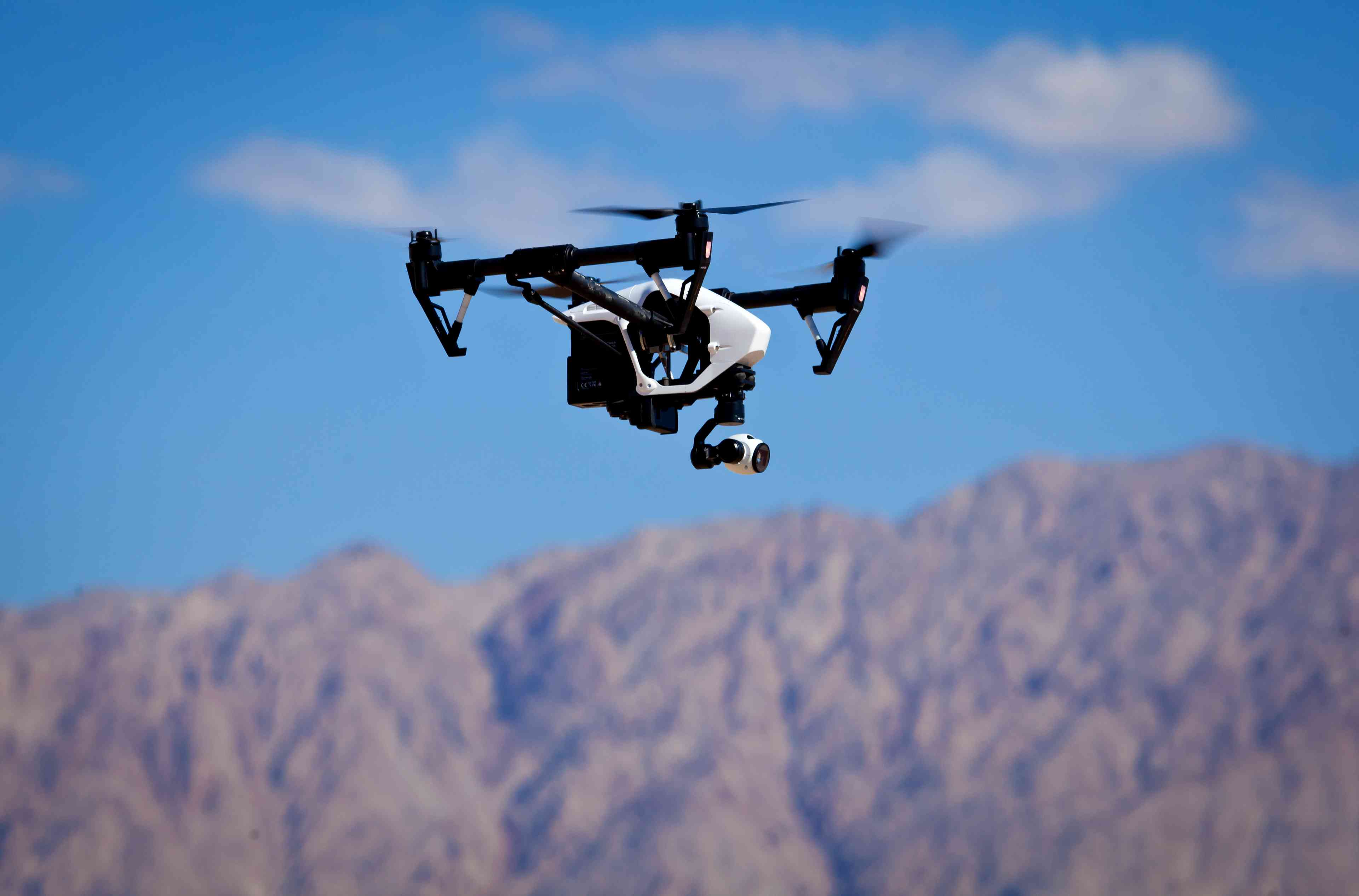 Surveillance drone. Illustration. background