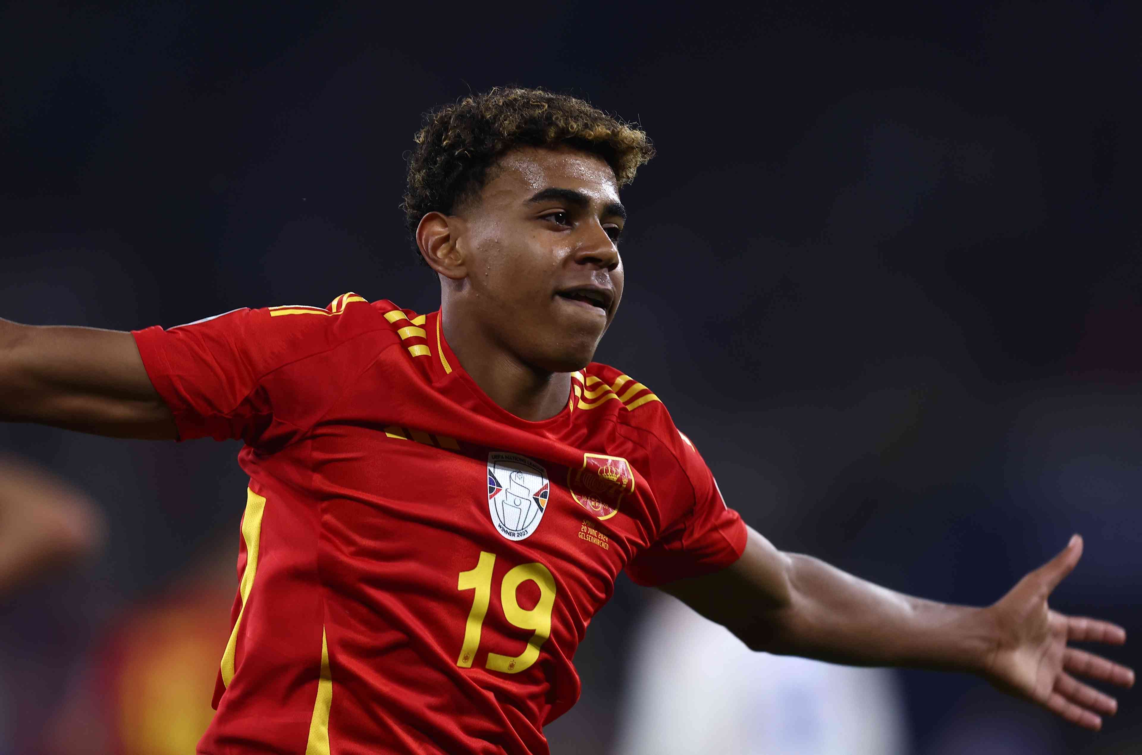 Lamine Yamal of Spain during UEFA's Euro 2024 background