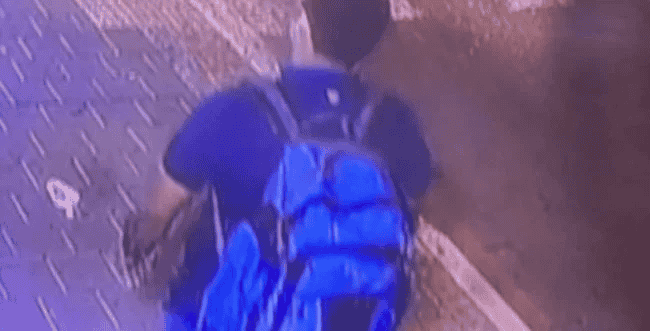 The terrorist carrying a backpack background