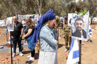 Site of the Nova music festival massacre in Re'im forest, near the Israeli-Gaza border, May 13, 2024. background