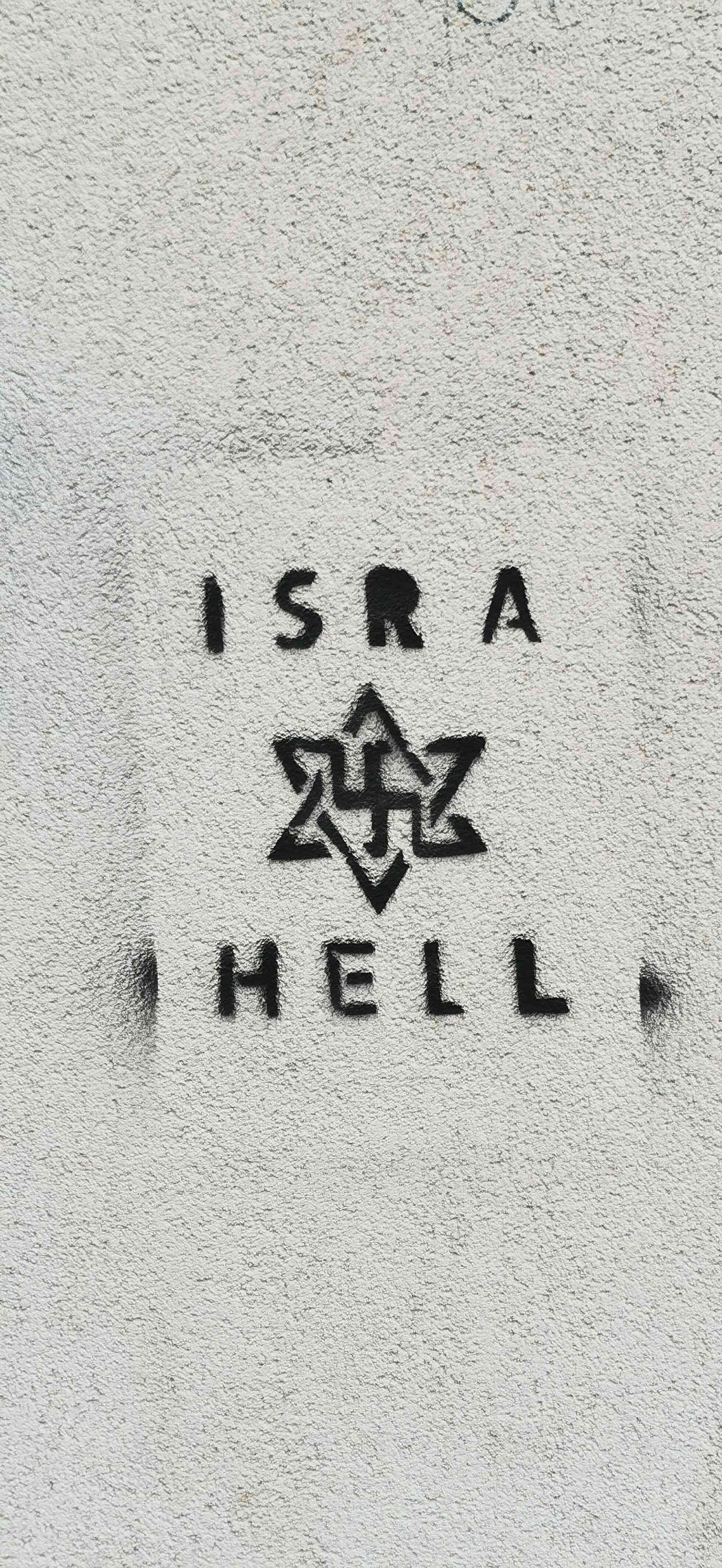 Anti-Semitic graffiti background