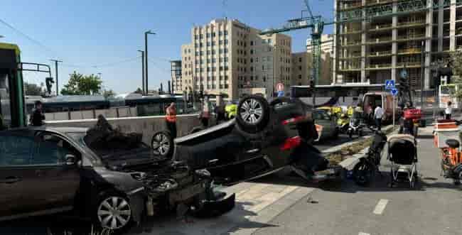 Scene of car accident background