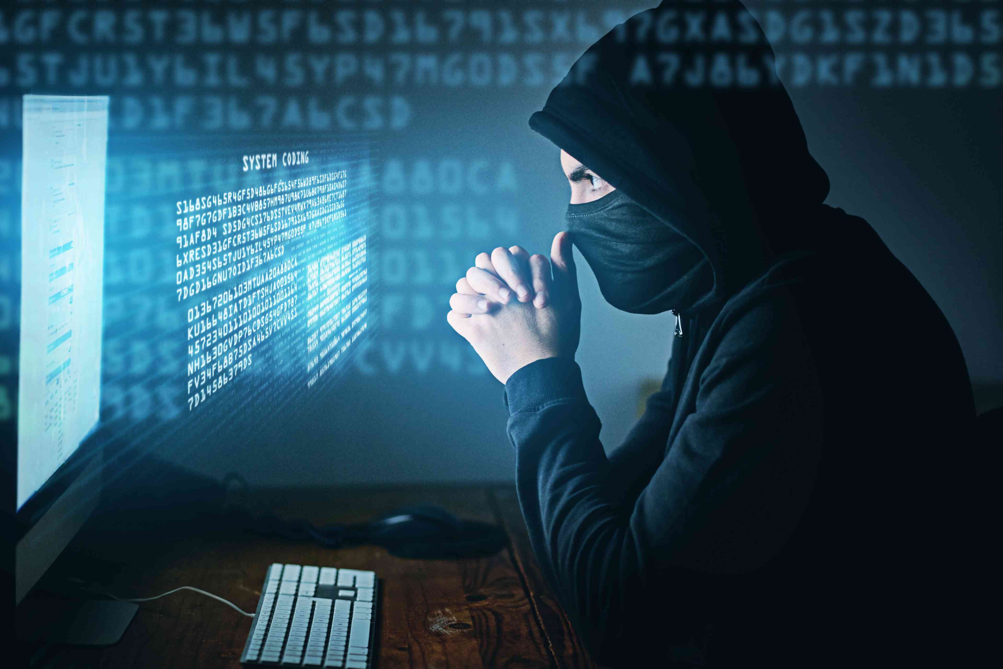 Hackers. Illustration. background