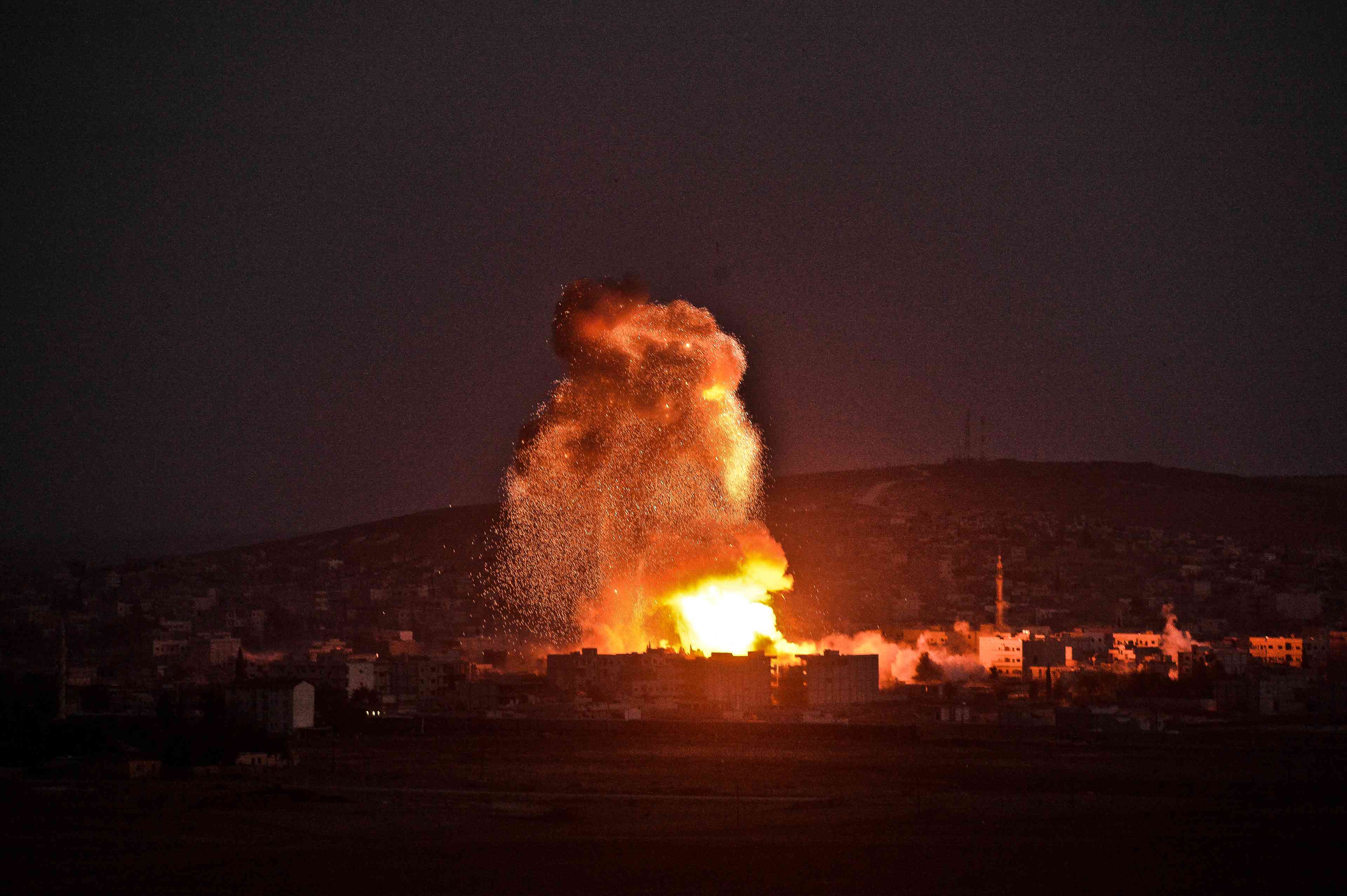 Attack in Syria background