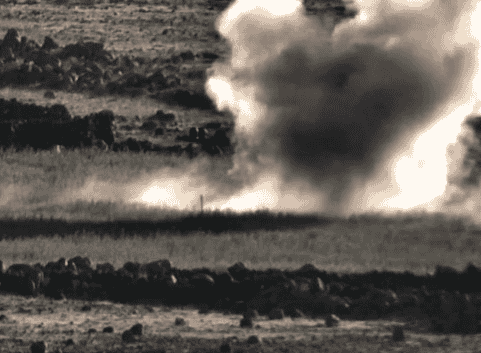 IDF strike in Syria. background
