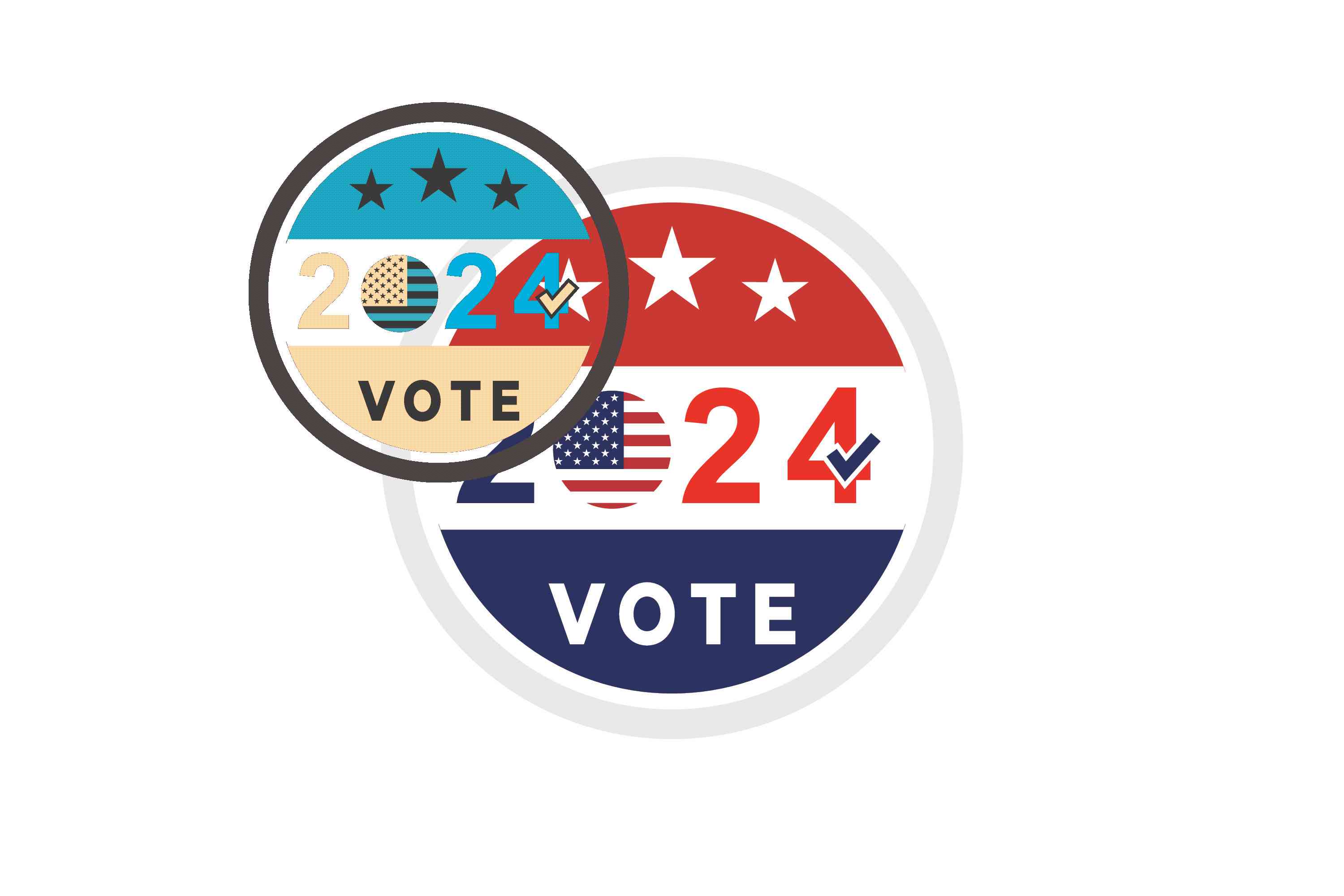 2024 elections. Illustration. background