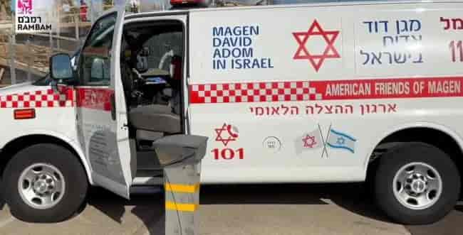Magen David Adom's ambulance background